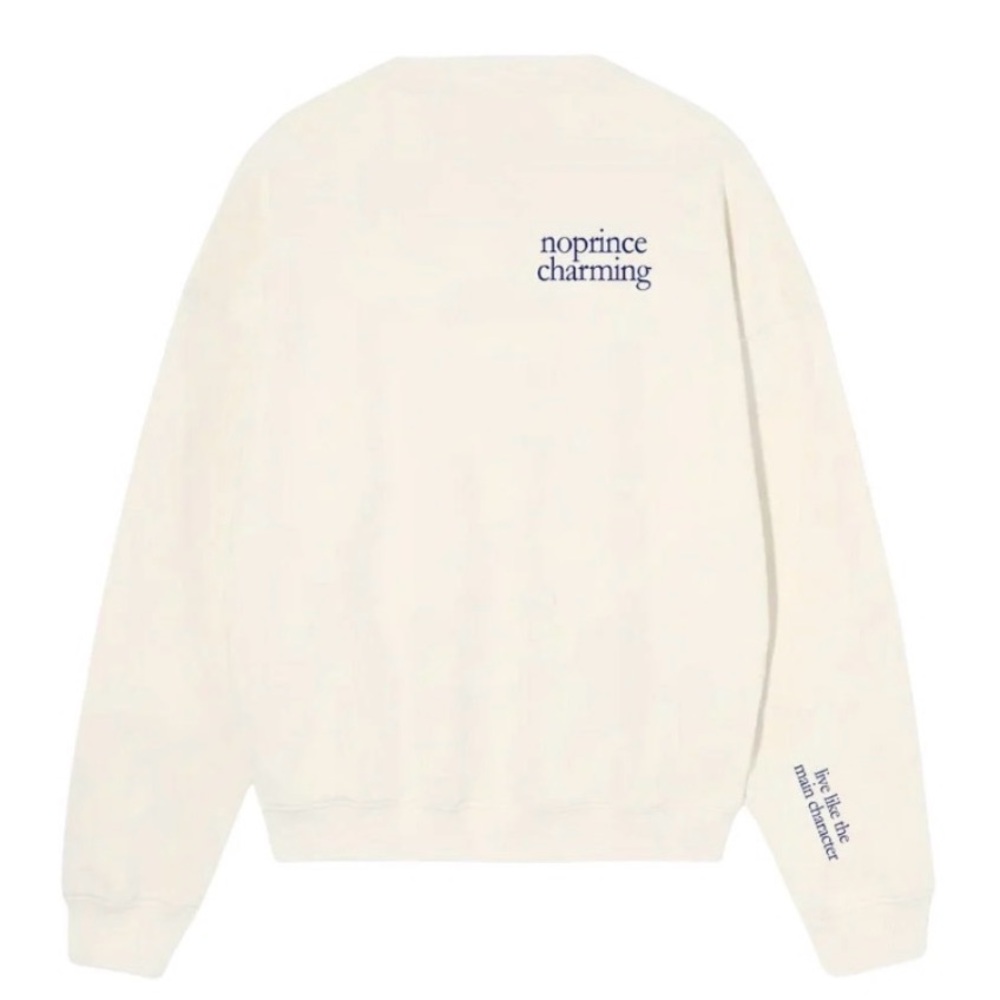 No Prince Charming fairytales sweater sweatshirt cream medium new without tags